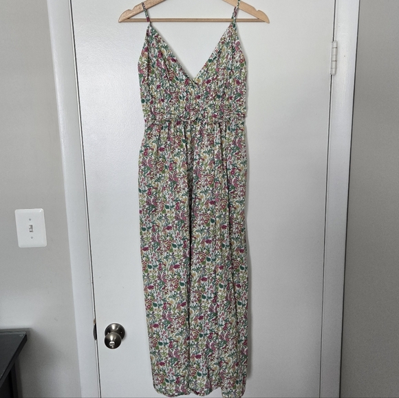 J. Crew Liberty Of London Fabric Floral Smocked Midi Dress Size 8 - Picture 2 of 6
